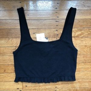 Zara black crop top